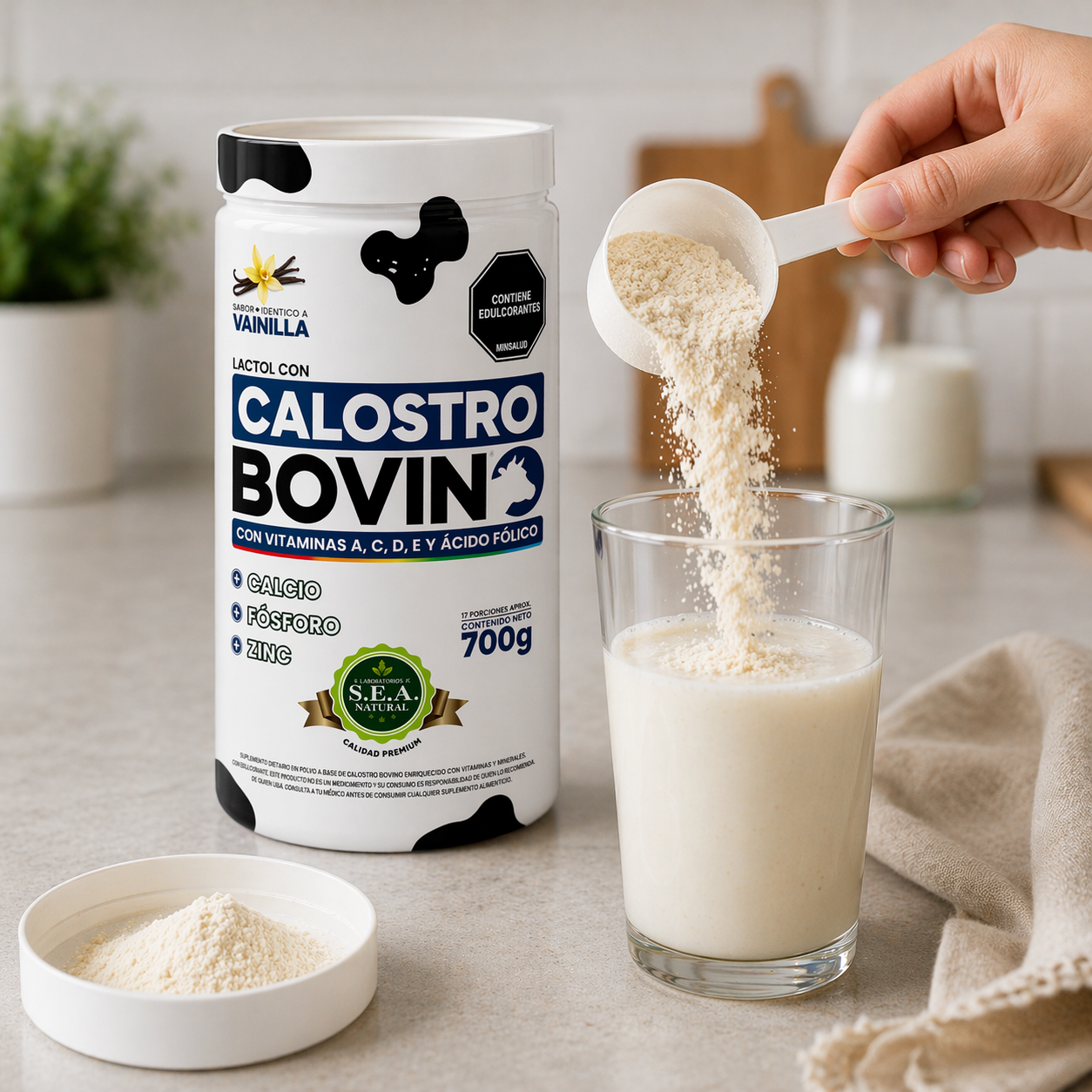 Calostro Bovino Sabor Vainilla 700g