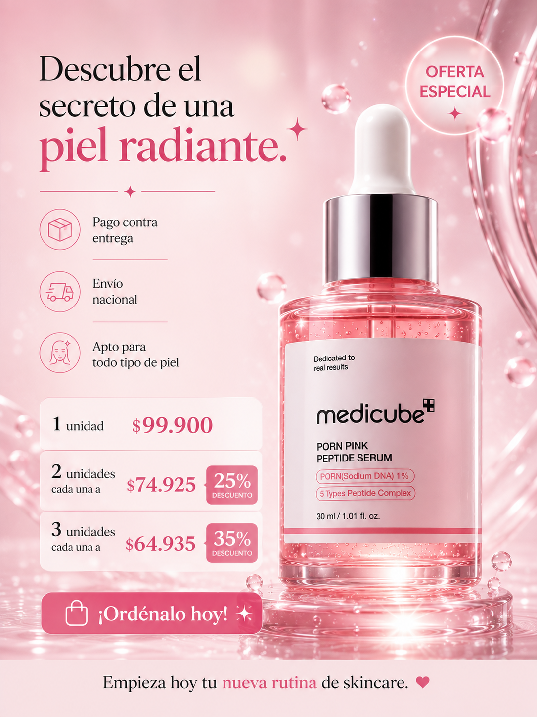 Medicube | Cosmética Coreana Premium PDRN Pink Peptide Serum