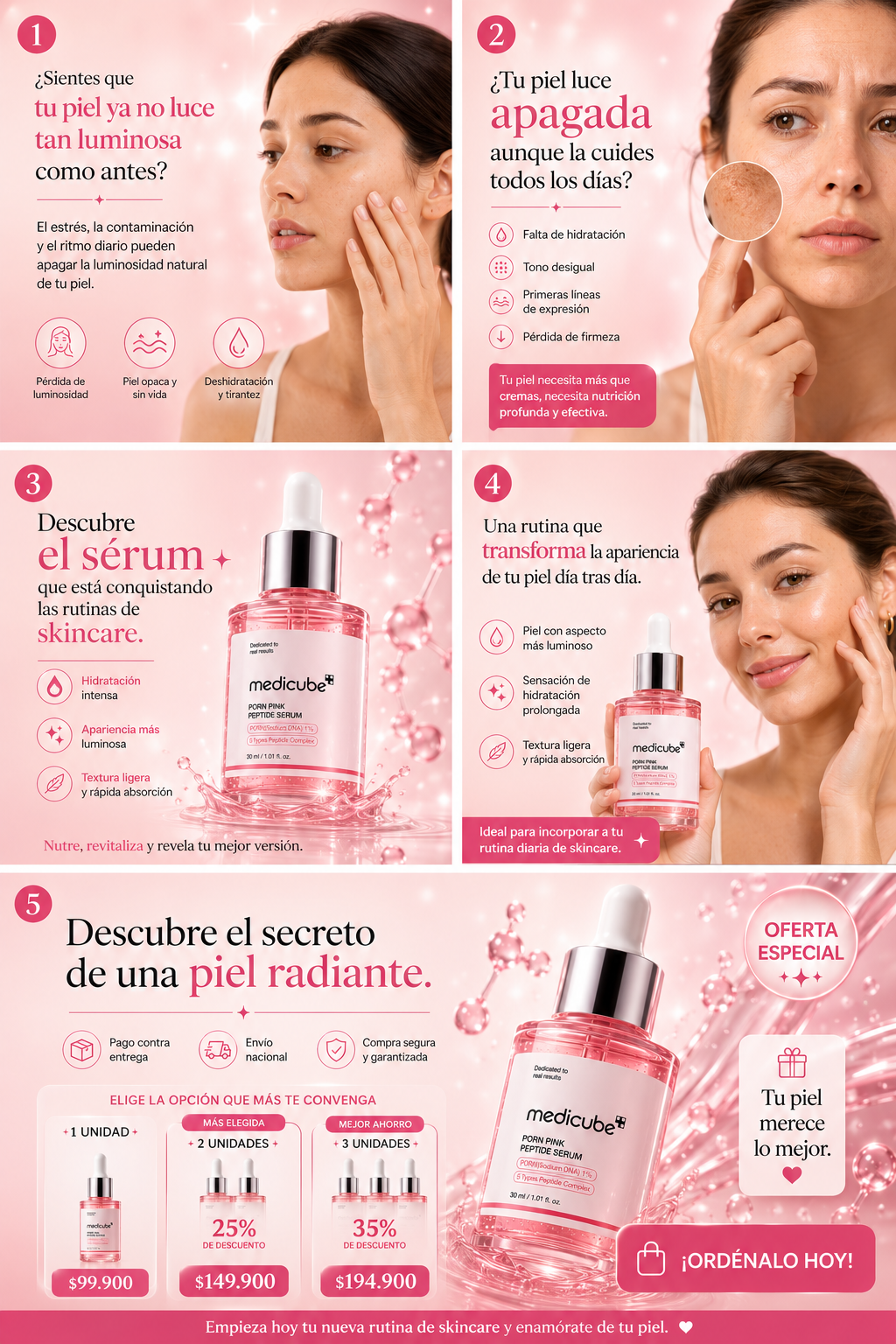 Medicube | Cosmética Coreana Premium PDRN Pink Peptide Serum