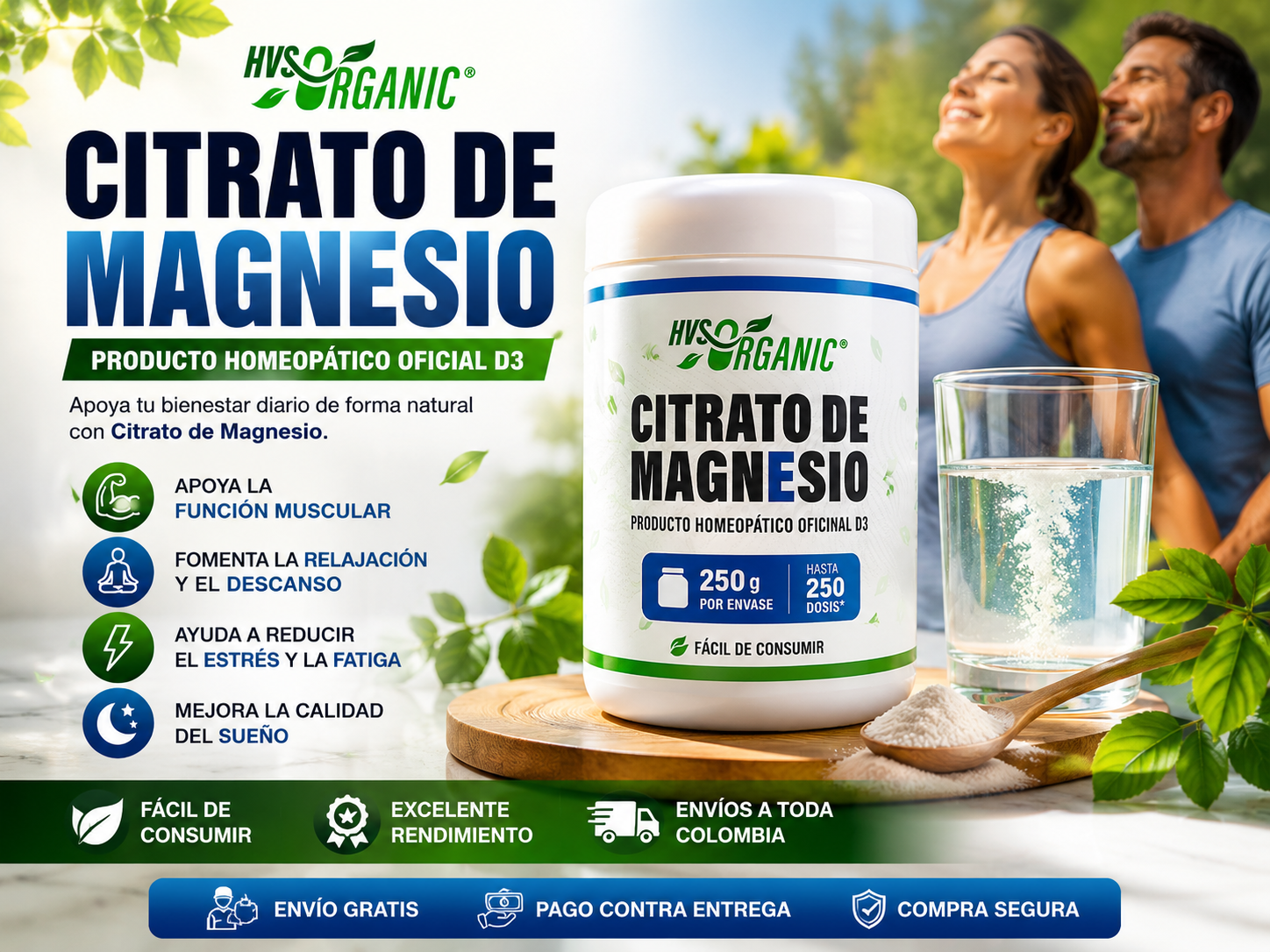 👉 Citrato de Magnesio 250 g | Energía, descanso y bienestar diario