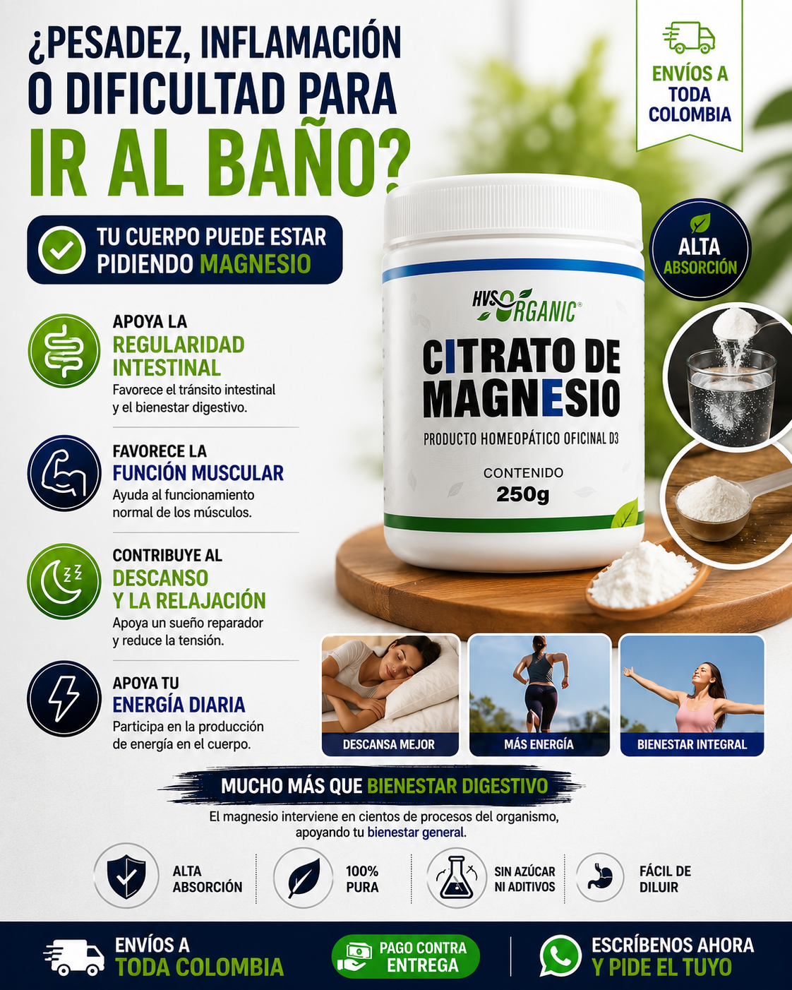 👉 Citrato de Magnesio 250 g | Energía, descanso y bienestar diario